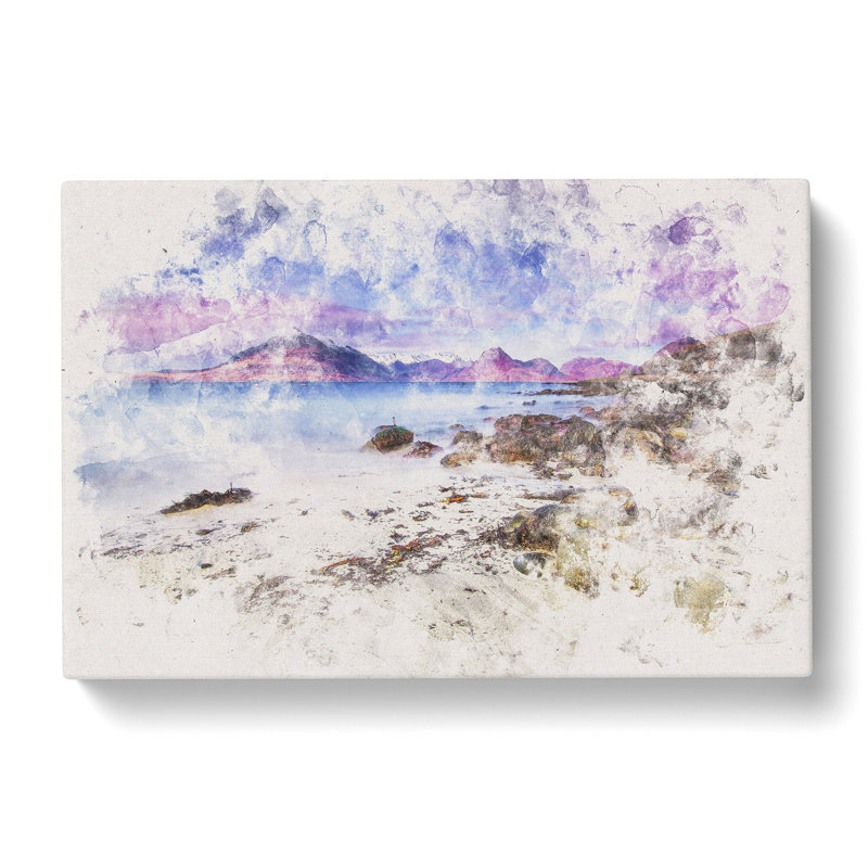 Elgol Village In The Isle Of Skye - Wrapped Canvas Print, 60cm H x 91cm W x 3cm D