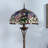 Vintage-Style Glass, Wrought Iron & Resin Floor Lamp