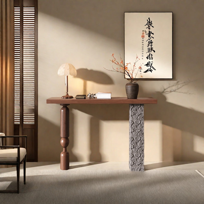 Modern Minimalist Console Table, 31.5" H x 31.5" W x 11.81" D