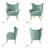 Avianna 29.25'' Wide Tufted Velvet Wingback Chair-1147946424
