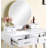 Contemporary Wood Vanity And Stool Set-524817254