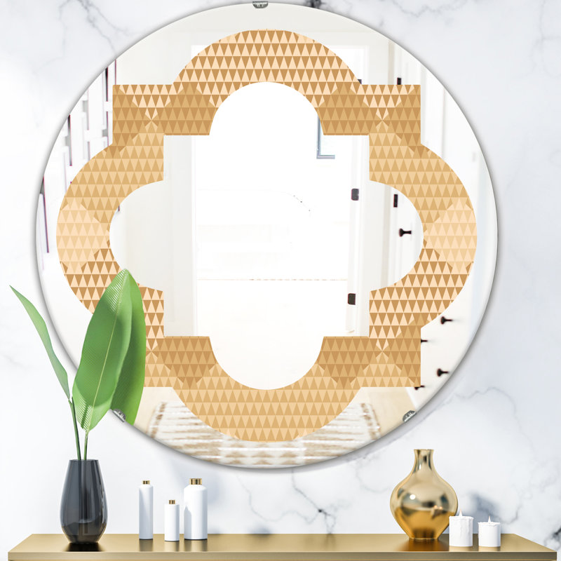 Miroir mural triangulaire, H 31,5 po x l po