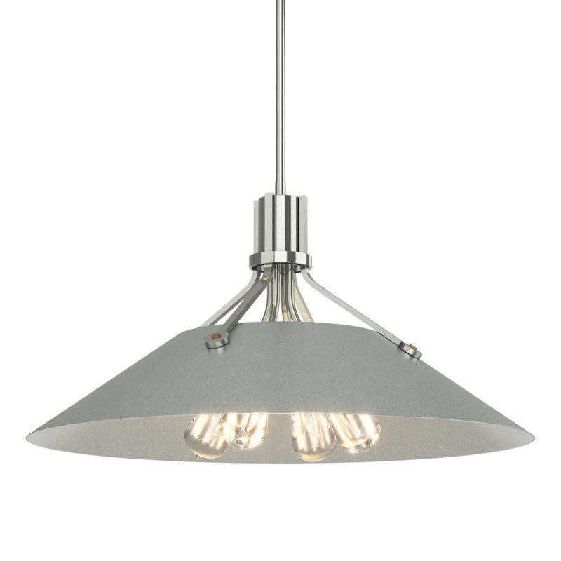 Henry 4 - Light Single Cone Pendant, Vintage Platinum, Sterling