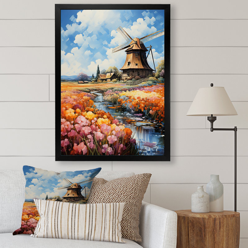 «Dutch Dutch Tranquility», reproduction sur toile, Cadre photo noir, H 20 po x l 12 po x P 1 po