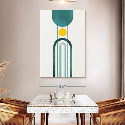 Avery Mid-Century bleu sarcelle jaune II