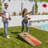 GoSports 4 x 2 ft Rustic Design Cornhole Game Set - Outdoor Backyard Lawn Toss Game Set