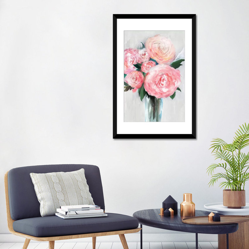 «Beauty sein d'un vase II», reproduction sur toile, H 24 po x l 16 po x P 1 po, Papier beaux-arts encadré noir