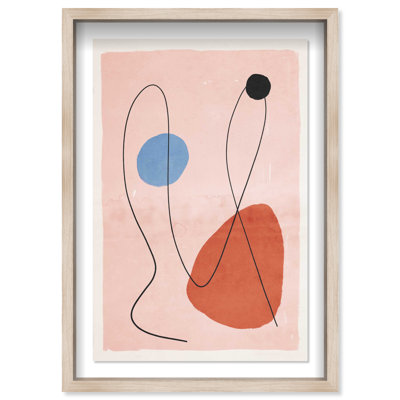 Conneting Color Points Shadowbox Abstract Print by Oliver Gal, Black Frame, 10 x 15