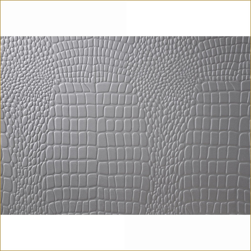 Table de chevet Modern Glam - 2 tiroirs, lumière intégrée, finition argent Croc