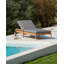 Jack Outdoor Teak Chaise Lounge