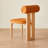 Orange Solid back side Chair(Set of 2)