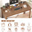 Bureau d'ordinateur avec plateau à clavier - bureaux modernes en bois massif de style Mid-Century de 47 po, petit bureau pour petits espaces de table d'étude, mobilier de salon rétro