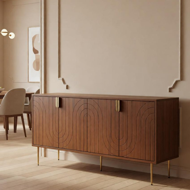 Buffet simple et rétro, H 33,46 po x l 70,87 po x P 15,75 po