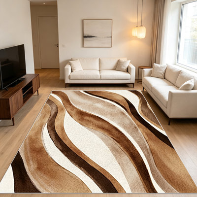Tapis à motifs abstraits pour salon de 1 pièce, doux et confortable, convient à toutes les saisons, facile à entretenir, tapis de sol intérieur lavable à la machine, ferme sous la table convenant à la chambre à coucher, à la salle à manger, au bureau, au balcon, au patio, à la maison