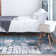 Tapis bleu/gris