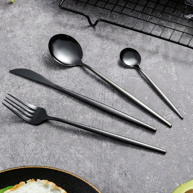 Ensemble de couverts Mercer41 Izibella - Service pour 6, Noir