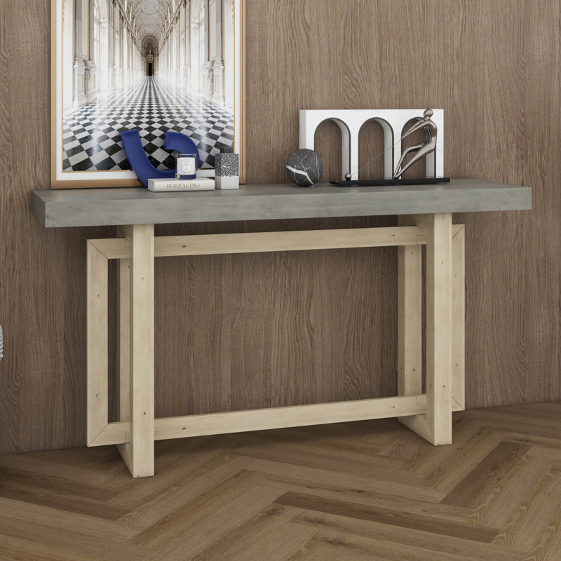 Console 59 "en bois massif, Tan, Grey Duplicate