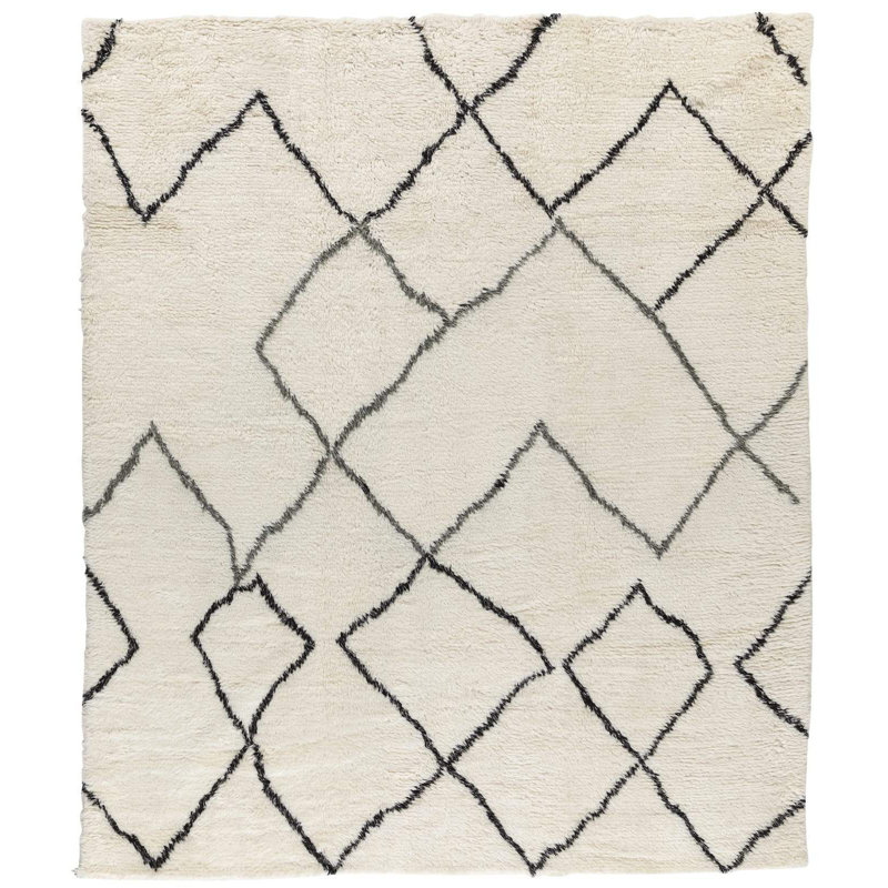 Souk Hand Knotted Geometric Area Rug, Rectangle 2' x 3'