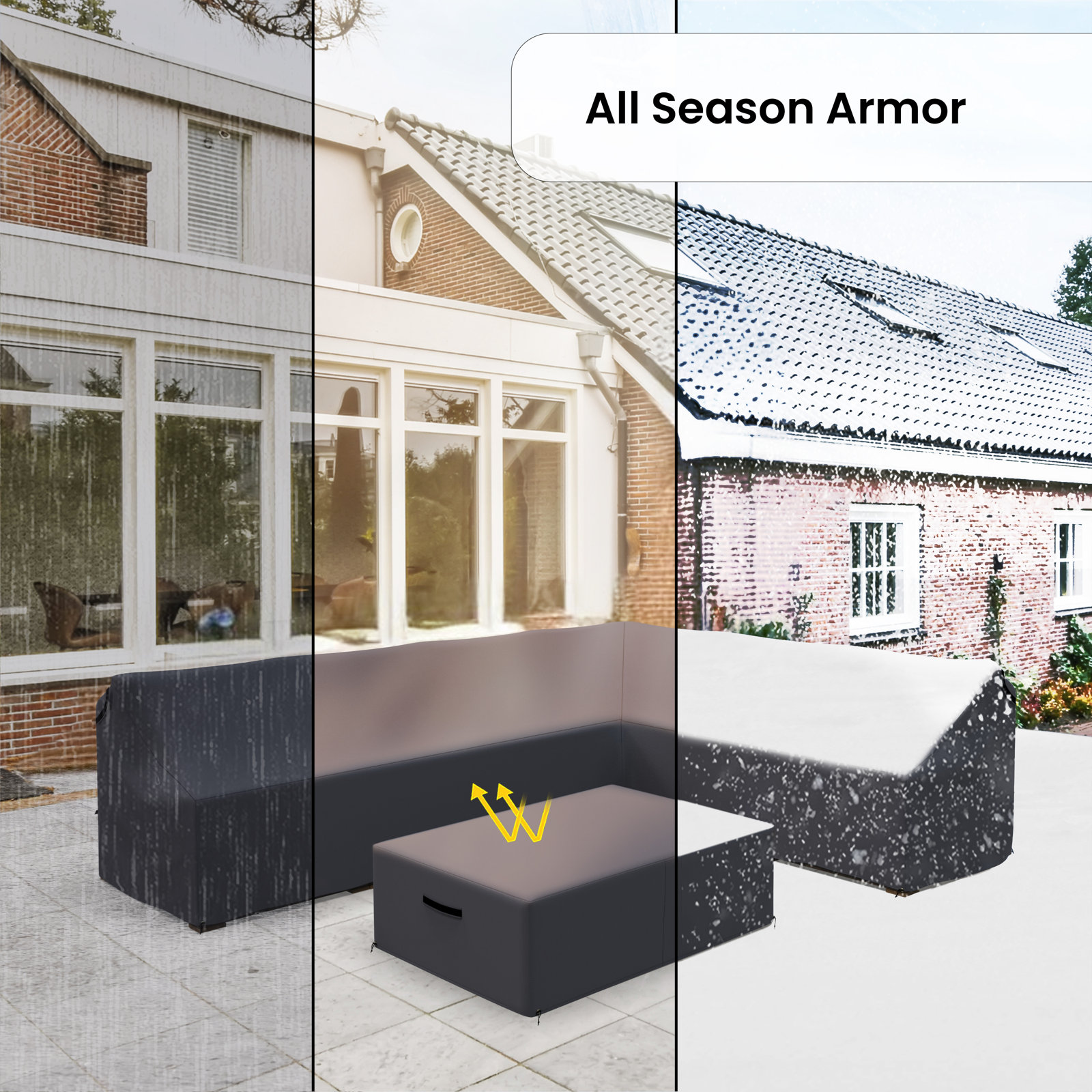 33" Modular Outdoor Patio Sectional Cover