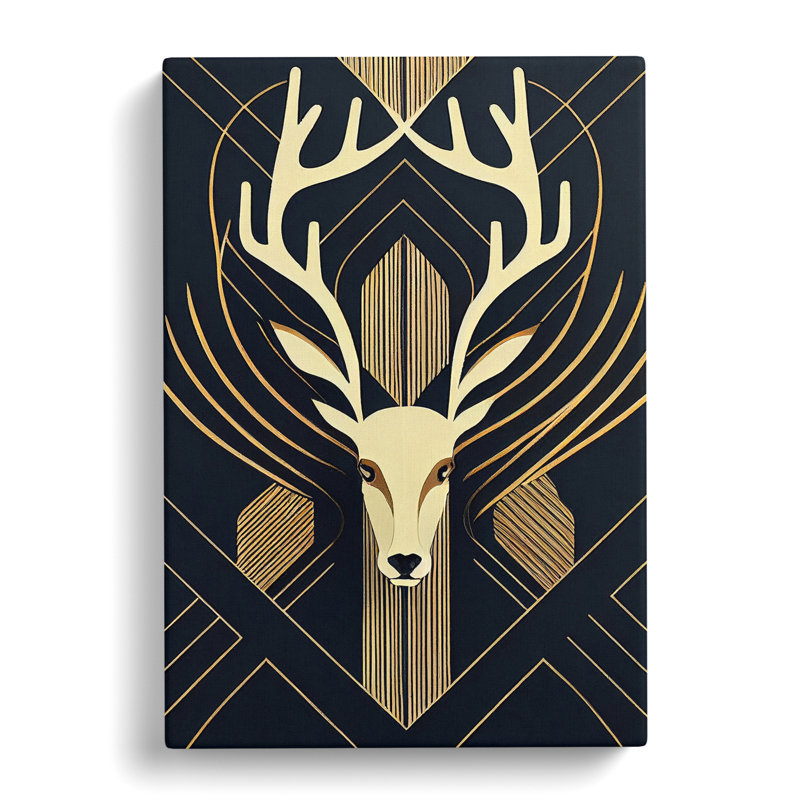 Art Deco Stag No.1, 50cm H x 35cm W x 3cm D