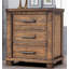 Table de chevet à 3 tiroirs Rustic Farmhouse | Table d'appoint de chambre à coucher avec rangement