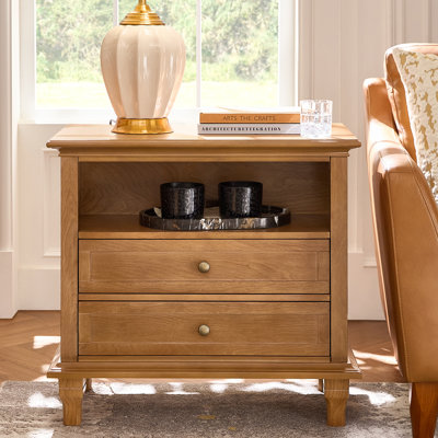 Table de bout avec 2 tiroirs Arthelia
