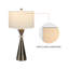 Lampe de table moderne en nickel poli avec port USB 28 po Warrnambool-1984381073