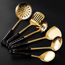 Gold Cooking Utensils Set, Kyraton Stainless Steel 37 Pieces Kitchen  Utensils Set with Titanium Gold…See more Gold Cooking Utensils Set, Kyraton