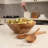 LuxeDesigns Handcrafted Wooden Salad Serving Utensils Set - Natural Mango Wood