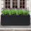 Boîte à fleurs rectangulaire en métal noire avec trous de drainage, l 40 po x P 12 po x H 16 po, contenant pour plante d'extérieur toutes saisons pour patio, cour ou balcon, série Block, pot à fleurs Span