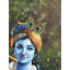 Bal Krishna avec flûte | Acrylique sur toile | Par Maadhvan Goyal