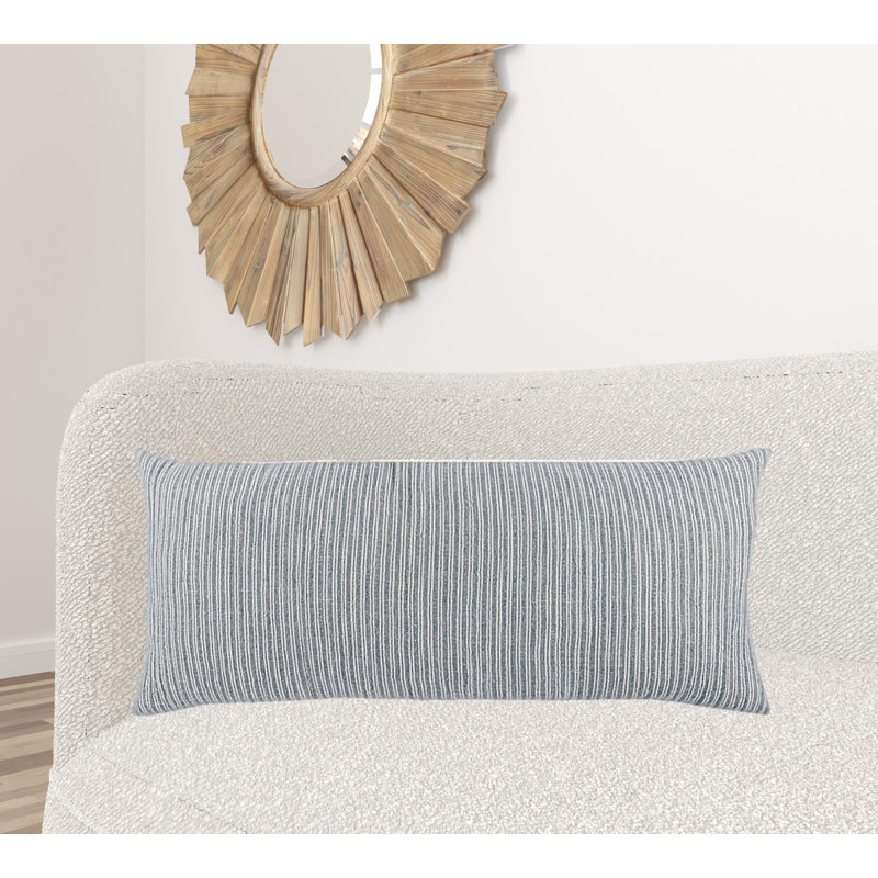 Camille Rectangular Throw Pilow, Ash Blue