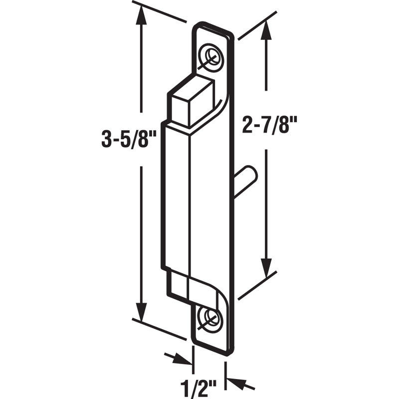Loquet de fenêtre coulissant Prime-Line, loquet automatique, plastique blanc, Keller (paquet simple)