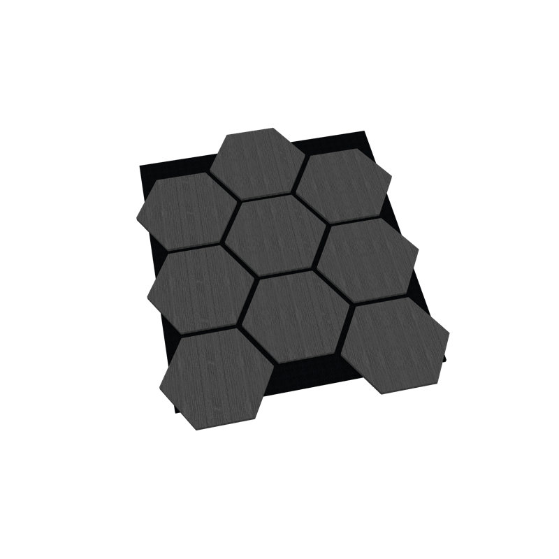 Panneau de bois décoratif hexagonal acoustique