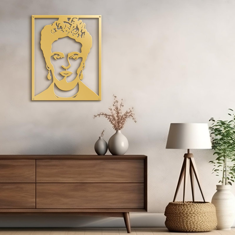 Décoration murale en métal, H 30 po x l 20 po x P 0,05 po, Or