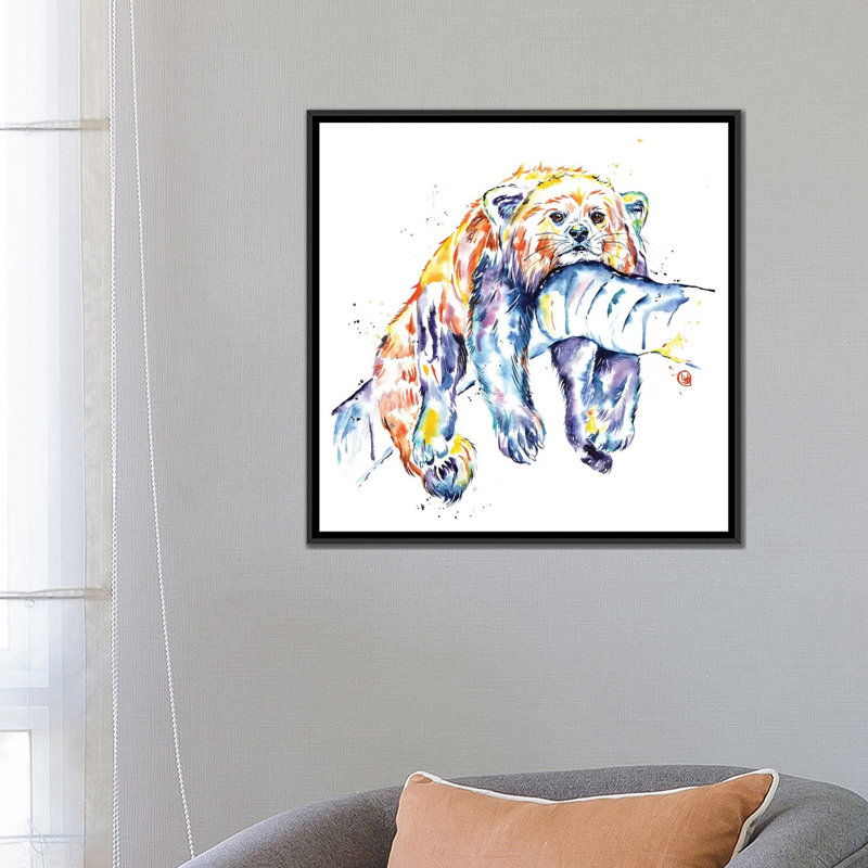 « the long day », impression sur toile tendue, H 26 po x l 26 po x P 1,5 po, Toile avec cadre noir, Pas de tapis