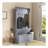 38" 3-In-1 Entryway Hall Tree With Storage Bench, Coat Rack With Four Hooks And Shoe Storage, Gray-1396259646