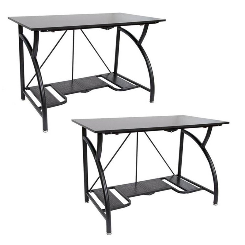 Metal Base Computer Desk