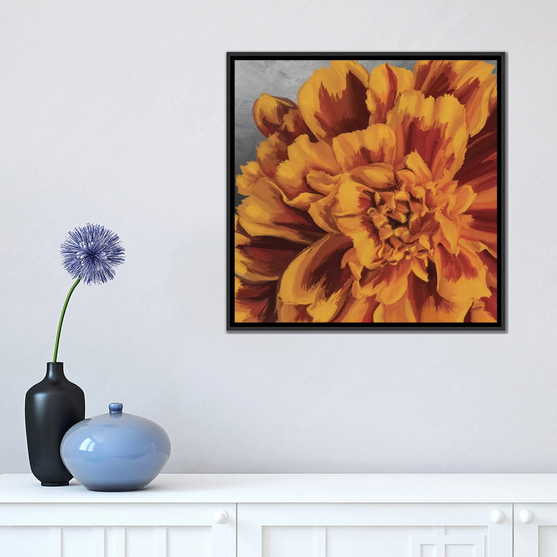«Daylight in Bloom», reproduction sur toile, H 18 po x l 18 po x P 1,5 po, Toile avec cadre noir, Pas de tapis
