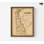 Delaware, 1817 par cartes anciennes, carte antique des États-Unis, décor de salle de classe de géographie des États-Unis, ancienne carte des États-Unis, reproduction, cadeau de professeur de géographie