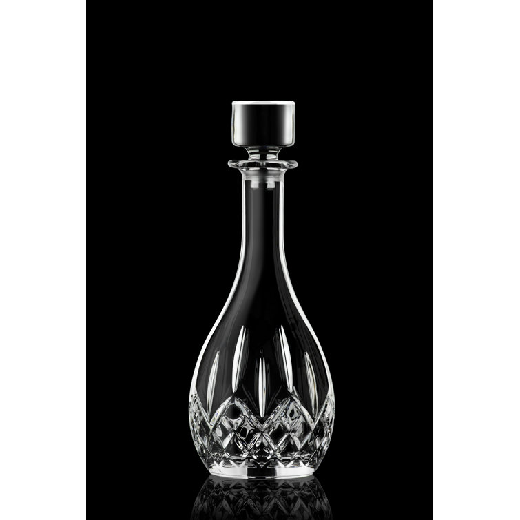 Glass - Wine Decanter - For Red - White - Wine - Carafe - Cut Crystal  Design - With Stopper 32.5 Oz. - Made In Europe - By Majestic Gifts Inc.