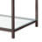 Black Nickel 1‑Shelf Glass Top End Table