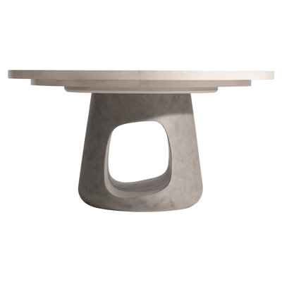 Sereno Round Walnut Wood Dining Table