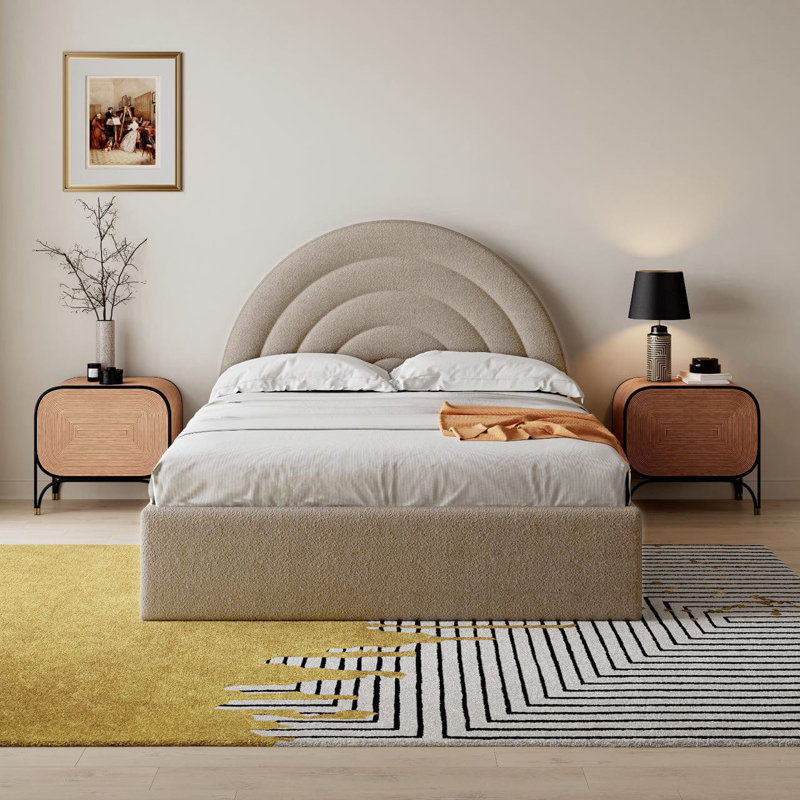 Acamas Upholstered Ottoman Storage Bed, Kingsize (5'), Taupe