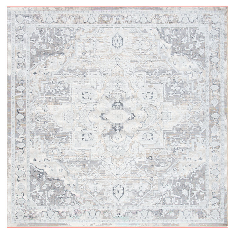 Martine Performance Oriental Rug, Square 6'7"