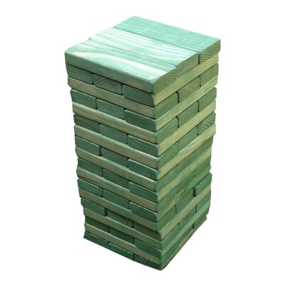 54 Large Wooden Block Tower, Jumbo Up To 5FT ZEN GREEN Stain 2×4 Set, Children Safety Giant Wooden Tumbling Tower Game -  Tumbling Towers, Color2022