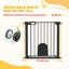 Pet Safety Gate Pressure Fit Stair with Small Door Double Locking-67182262