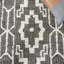 Tapis en jute / sisal à tissage plat Southwestern - noir / ivoire-57533389