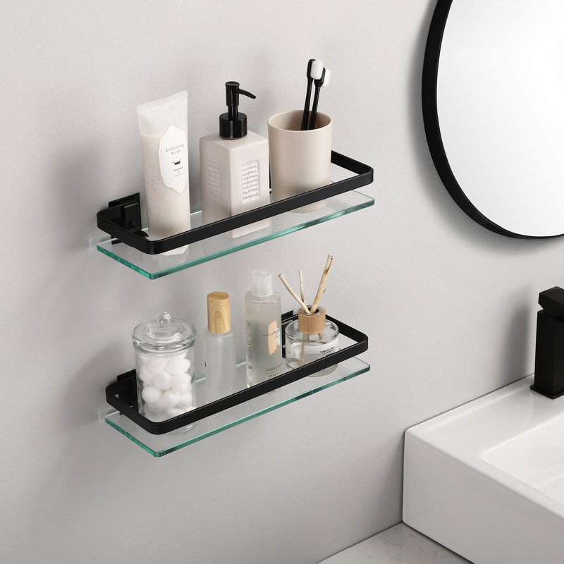 Étagère de salle de bain Keyarra, Noir mat
