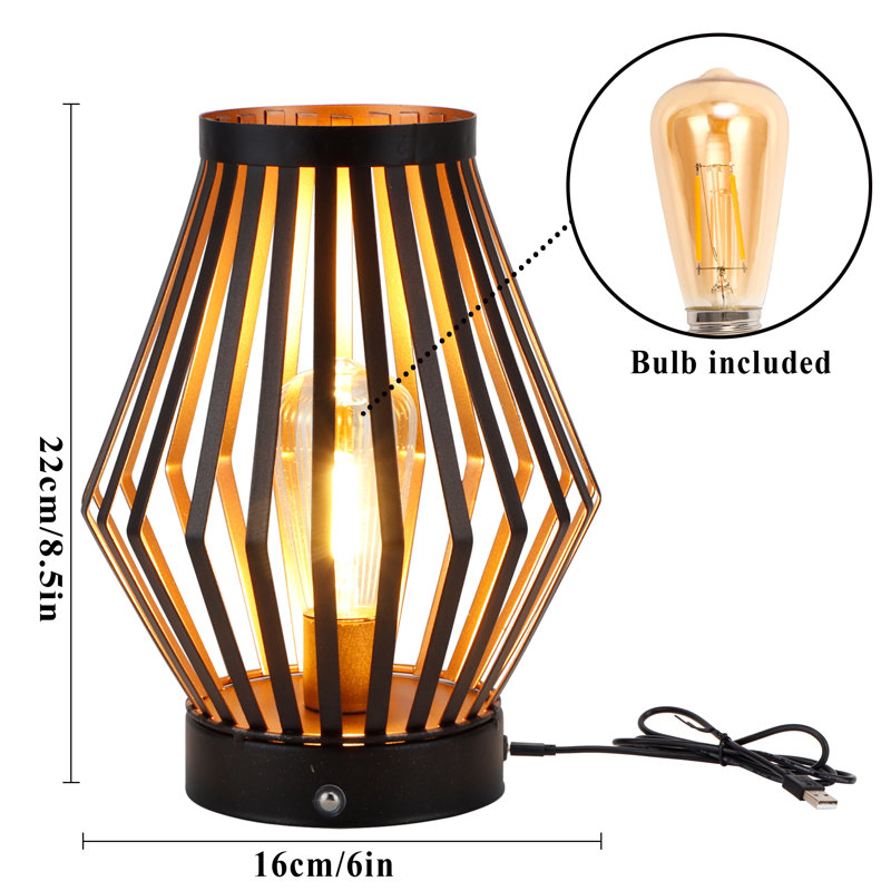 Dimmable Touch Bedside Table Lamp 8.5''H